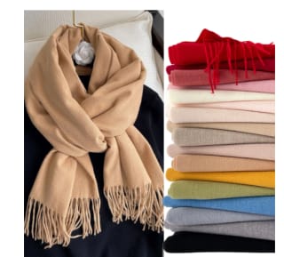 Bufanda de Cachemira con Flecos por 5,26€
