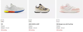 40% korting op veel New Balance sneakers in de sale