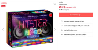 Jumbo - Hitster Bingo - Nederlandstalig Partyspel - voor €29,73 bij de Wehkamp