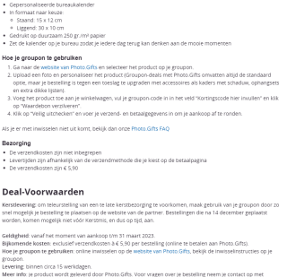 Gepersonaliseerde bureaukalender vanaf €1,99 bij Photo.Gifts via Groupon België