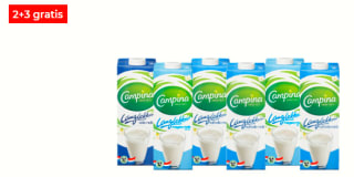 5 pakken Campina lang lekker melk voor €3,30 bij Hoogvliet