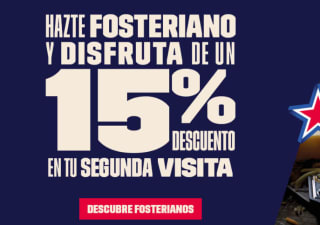 15% descuento en tu segunda visita a Foster Hollywood