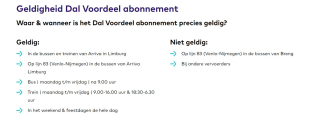 Dal Voordeel jaarabonnement Arriva voor alle 65+'ers gratis dmv code in Limburg
