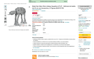 Vehículo de asalto Bizak Star Wars Micro Galaxy Squadron AT-AT de 25 cm con Accesorios y 5 Figuras por 52,90€