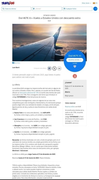 Vuelos Estados Unidos desde 467€ ida/vuelta.