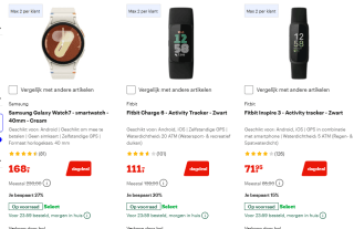Tot 25% korting op diverse smartwatches bij Bol