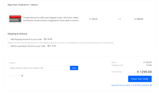 Cortadora y grabadora láser Creality Falcon2 Pro 40W por 1,199€