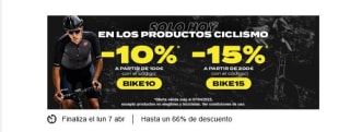 Hasta 15% descuento en prodictos de ciclimos desde Private Sport Shop