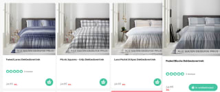 Diverse dekbedovertrekken voor €14 bij Dekbeddiscounter