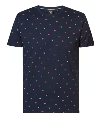 Petrol Industries T-shirt print - navy blue voor €11,89 dmv code bij Secret Sales