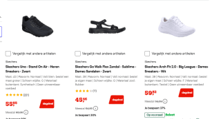 Tot 40% korting op Skechers bij Bol