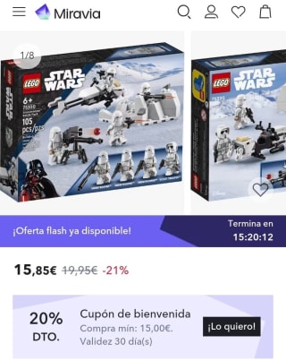 Lego Star Wars Pack de Combate: Soldados de las Nieves 75320 por 12,68€.