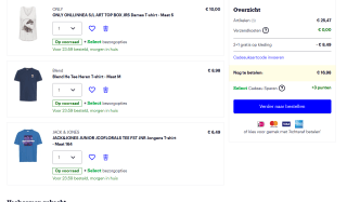 2 + 1 gratis op merk kleding zoals Tom Tailor, Jack & Jones, Only en meer bij Bol.com