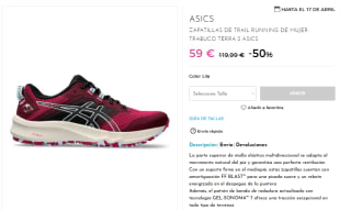 Zapatillas Asics Trabuco Terra 2 mujer por 47,20€