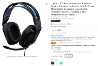 Marca Logitech G335 Auriculares con Cable para Gaming por 48,37€