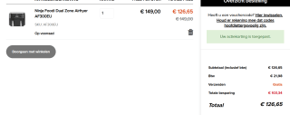 Ninja Foodi AF300EU Dubbele Airfryer XXL voor €126,65 dmv code bij Ninjakitchen