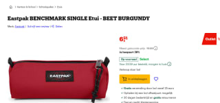 Eastpak Benchmark Single Beet Burgundy voor €6,51 bij Bol