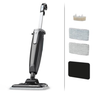 Mopa de vapor - Rowenta RY6555WH Steam Power, 1200 W, 0.6 L, 3 ajustes de vapor, Cepillo Extreme, Cartucho Antical, Negro por 123.14€