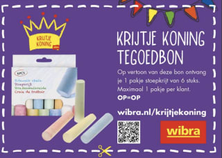 Gratis stoepkrijt af te halen bij de Wibra