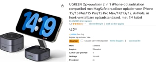 UGREEN Opvouwbaar 2 in 1 iPhone-oplaadstation compatibel met MagSafe voor €29,99 bij Amazon