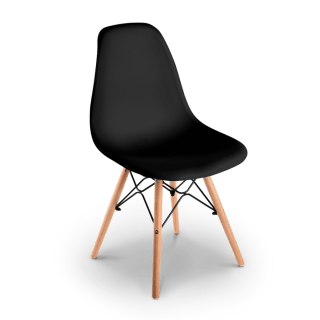 Par de sillas de comedor Sena Negro por 35.99€