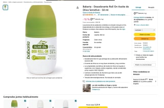 Desodorante Babaria Roll On Aceite de Oliva Sensitive 50 ml a solo 0,88€