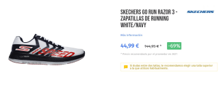 Zapatillas para Mujer Skechers GOrun Razor 3 Hyper por 44.99€