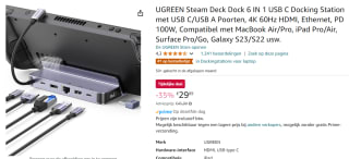 Ugreen Usb C Docking Station Type C Naar Hdmi voor €29,89 bij Amazon