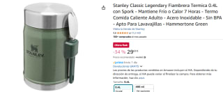 Stanley Classic Legendary Fiambrera Termica 0.4L con Spork por 29,69€