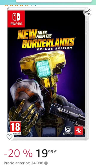 New tales from the Borderlands Deluxe Ed. Nintendo Switch por 19,99€.
