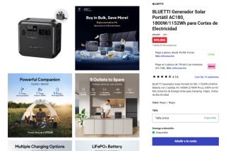 BLUETTI Generador Solar Portátil AC180, 1800W/1152Wh para Cortes de Electricidad por 599€