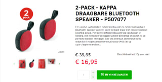 2-Pack Kappa Bluetooth-speakers voor €16,95 bij Dagknaller
