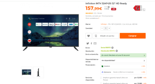 Tv Infiniton INTV-32AF430 32" HD Ready por 157,99€