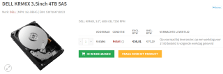 DELL KRM6X 4TB SAS harde schijf voor €70,19