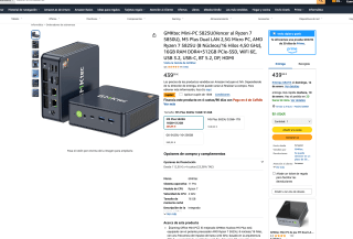 Mini PC GMKtec M5 Plus Ryzen 7 5825U (8 N/16 H 4,50 GHz) por solo 309,95€