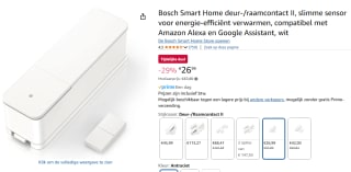 Bosch Smart Home Deur-/Raamcontact II voor €26,99 bij Amazon