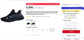 Zapatos deportivos informales de malla ligera para hombre por 3€