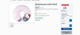 Almohada para cuello infantil Batman o Hello Kitty