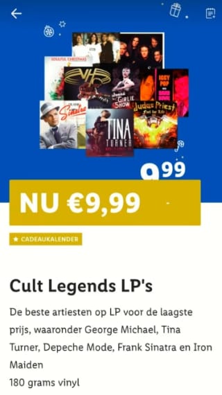 Diverse Cult Legends LP's voor €9,99 bij de Lidl