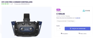 HTC Vive Pro 2 VR headset voor €499 bij UnboundXR