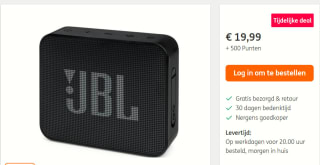 JBL Go Essential Zwart voor €19,99 + 500 ING punten