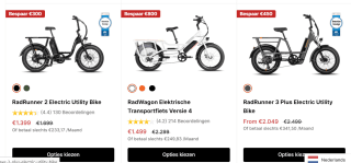 Rad power bike vanaf €999, met kortingen tot €800