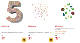 25% korting op versierplezier voor op taarten bij Hema