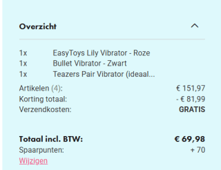 2 + 1 gratis op je bestelling bij EasyToys