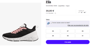 Zapatillas running Fila Novanine mujer por 35€