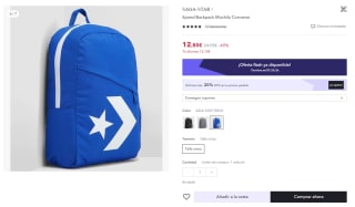 Mochilas marca Converse 20l por 10,24€