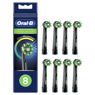 Oral-B CrossAction - Met CleanMaximiser-technologie - Opzetborstels - Zwart - 8 Stuks voor €12,49 bij Kruidvat