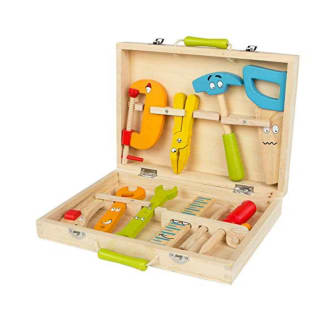 Juguete Maletín WOOMAX de Herramientas Madera para niños a solo 14,95€