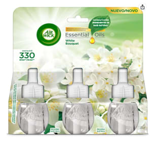 Air Wick Eléctrico - Recambios de ambientador automático eléctrico, esencia para casa con aroma a White Bouquet - 3 unidades por 7.95€