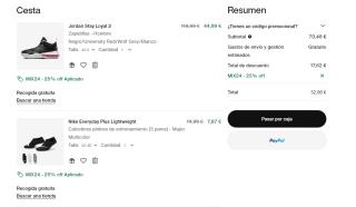 25% EXTRA descuento al comprar 2 productos en Nike